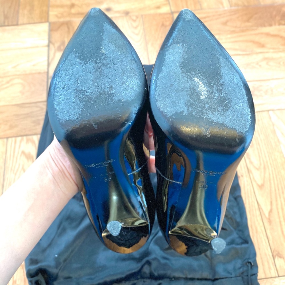 ❌SOLD❌ SAINT LAURENT calfskin Clara patent pumps - Picture 10 of 12